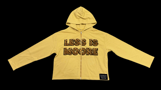 Golden Zip-Up Hoodie | Less Is Moore